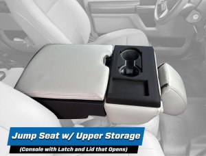 Ford F250 Center Console Covers - Front Row Center - PRP Seats - Standard Jump Seat Console - Red - `17-`26